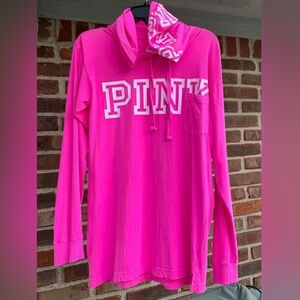 Pink Logo Campus Hoodie